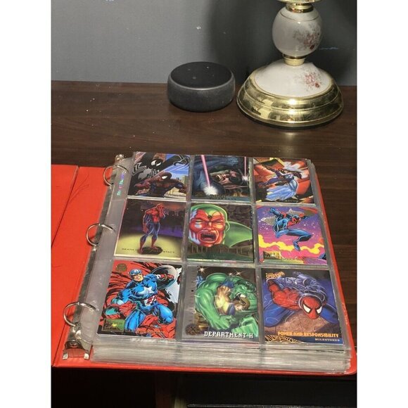 Vintage 90s Marvel Trading Card Binder. Spider-Man, Super man, X-Men Hol… - Picture 13 of 14